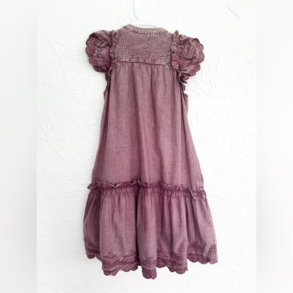 Sea New York Heidi Heart Petal Sleeve Shift Sun Dress Cotton Womens Size XS - Picture 9 of 11